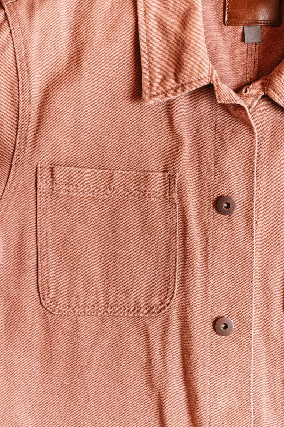 Light Coral Shirt with Pocket in Close Up Photography