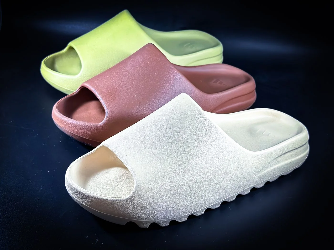 A selection of open-toe slide sandals