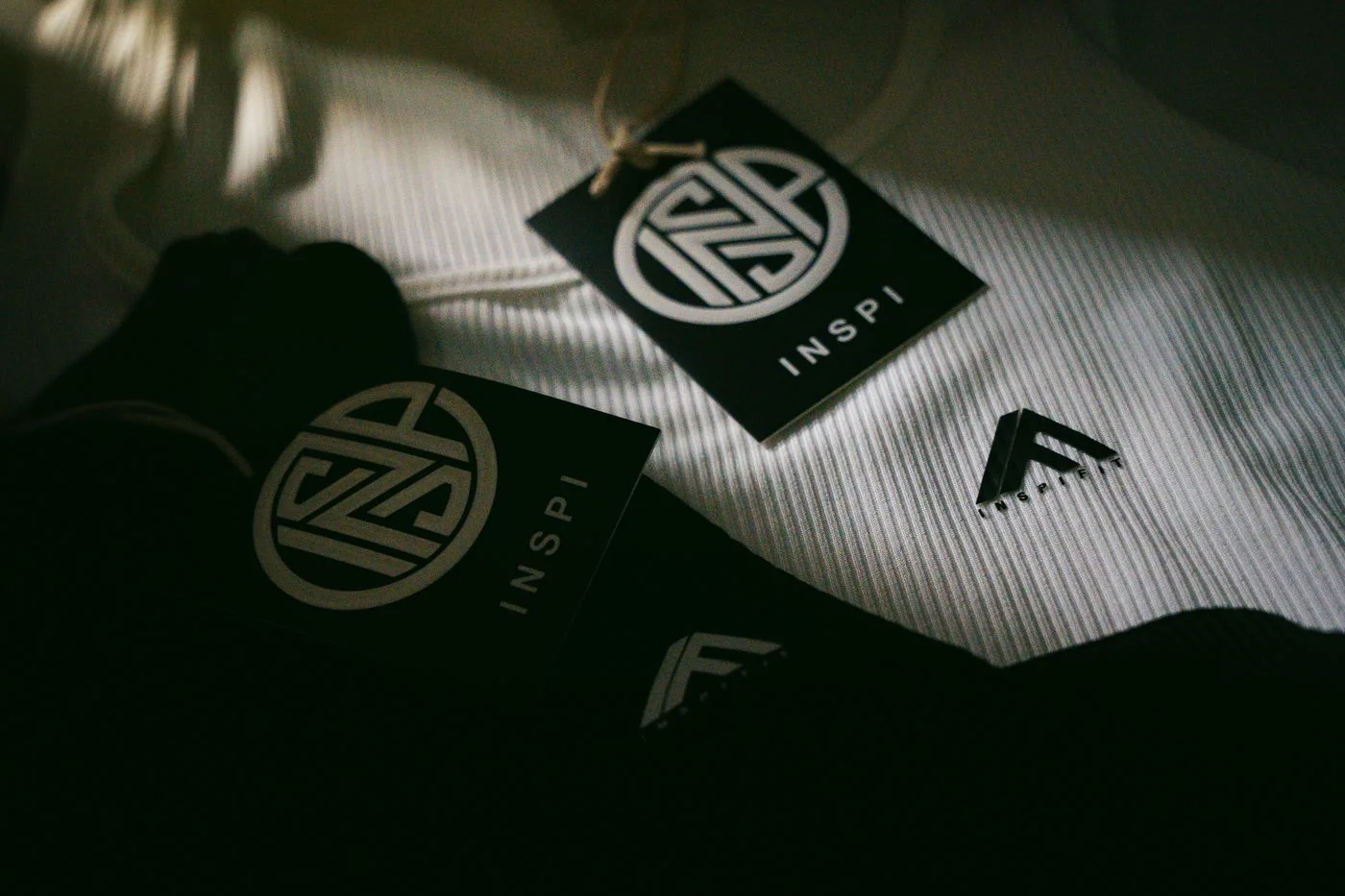 Close view of labels attached to a shirt
