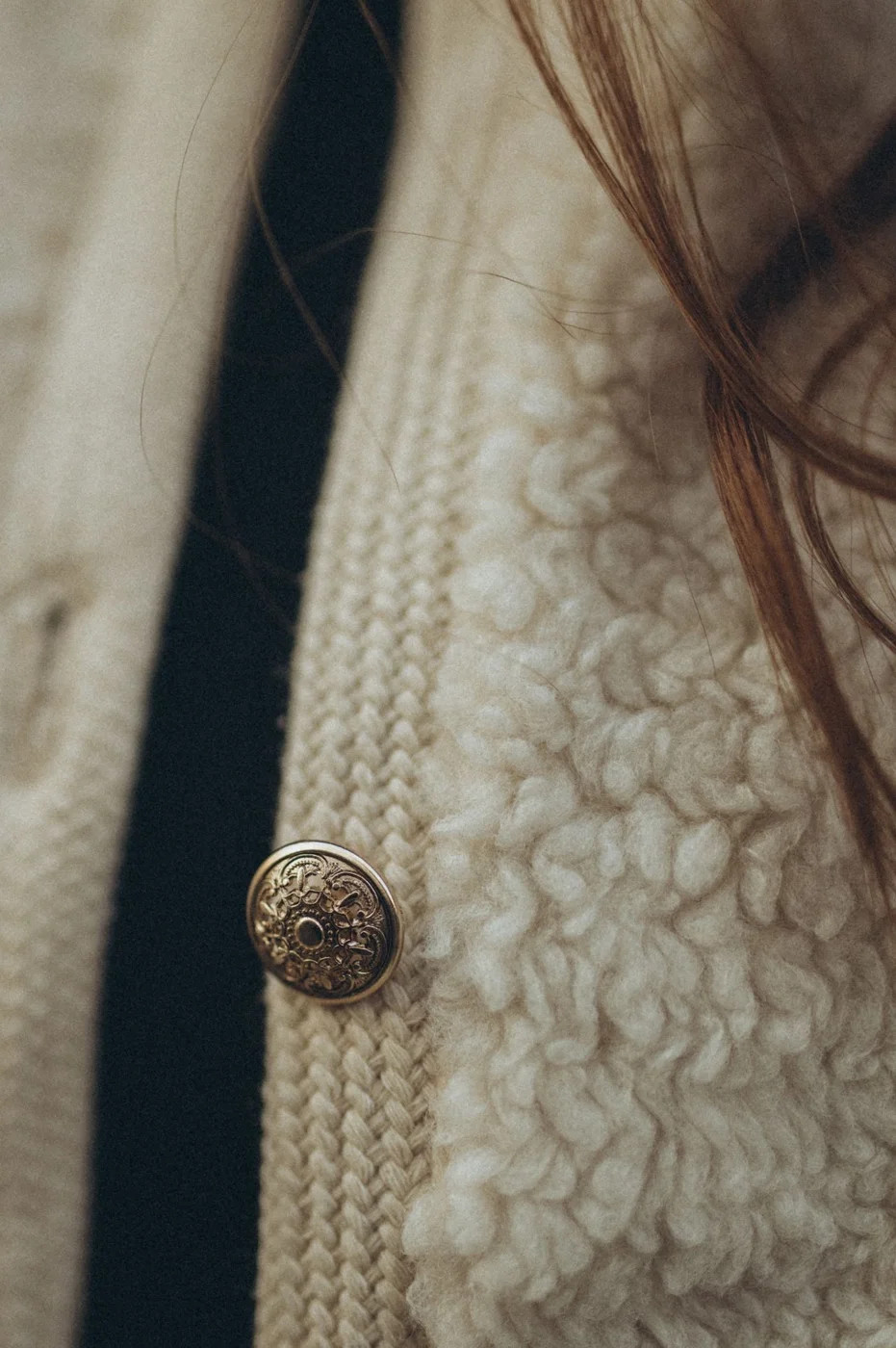 Button on Woman Clothes
