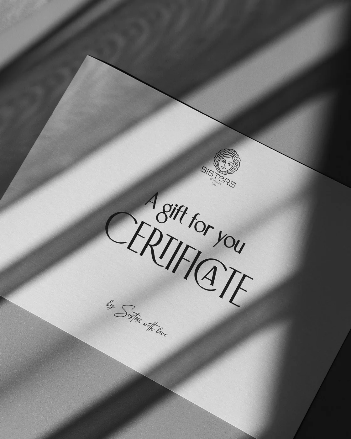 Gift certificate in monochrome light
